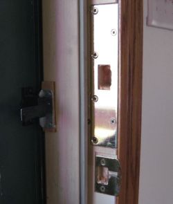 Heavy Duty Strike Plate Installed Picture